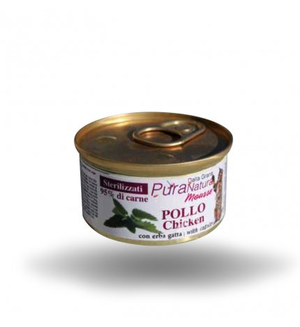 DALLA GRANA PURA NATURA GATTO STERILIZZATO MOUSSE POLLO DA 85 GR IN LATTINA