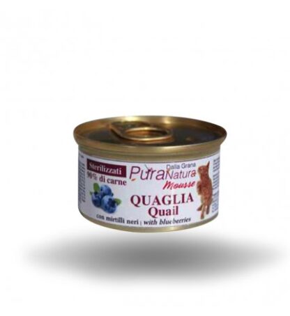 DALLA GRANA PURA NATURA GATTO STERILIZZATO MOUSSE QUAGLIA DA 85 GR IN LATTINA