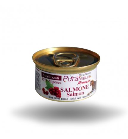 DALLA GRANA PURA NATURA GATTO STERILIZZATO MOUSSE SALMONE DA 85 GR IN LATTINA