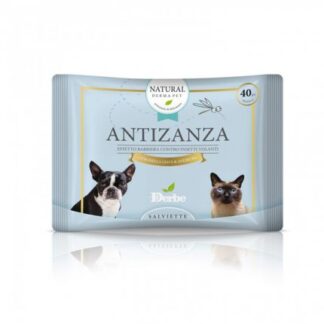DERBE CANE NATURAL DERMA PET SALVIETTE ANTIZANZA DA 40 PEZZI
