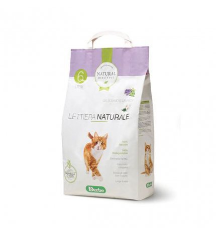 DERBE GATTO LETTIERA NATURAL DERMA PET GELSOMINO E LAVANDA DA 6 LITRI 2,85 KG