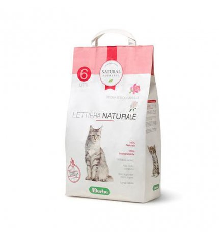 DERBE GATTO LETTIERA NATURAL DERMA PET PEONIA E BUGANVILLE DA 6 LITRI 2,85 KG