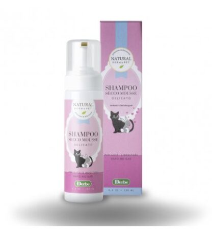 Derbe gatto natural derma pet shampoo secco delicato per gatti gattini e roditori da 150 ml