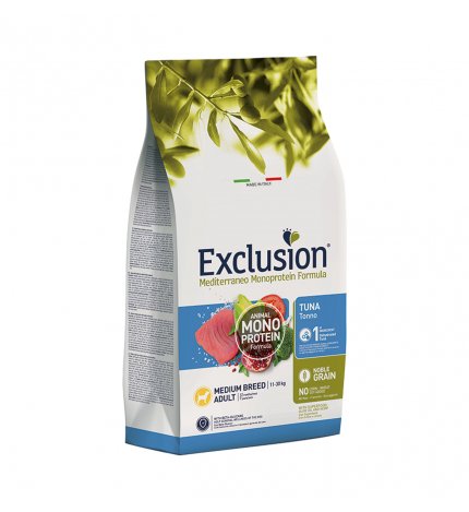 DORADO EXCLUSION CANE ADULT MEDIUM BREED NOBLE GRAIN MONOPROTEICO AL TONNO DA 12 KG