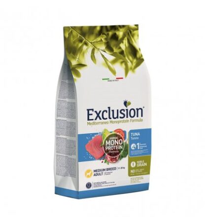 DORADO EXCLUSION CANE ADULT MEDIUM BREED NOBLE GRAIN MONOPROTEICO AL TONNO DA 3 KG