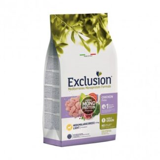 DORADO EXCLUSION CANE ADULT MEDIUM LARGE BREED LIGHT NOBLE GRAIN MONOPROTEICO AL POLLO DA 3 KG