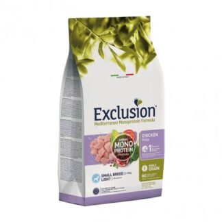 DORADO EXCLUSION CANE ADULT SMALL BREED NOBLE GRAIN MONOPROTEICO LIGHT AL POLLO DA 2 KG