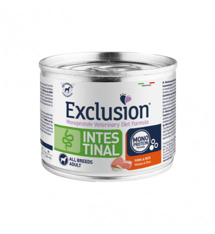 DORADO EXCLUSION CANE DIET ADULT ALL BREED INTESTINAL MAIALE E RISO DA 200 GR IN LATTINA