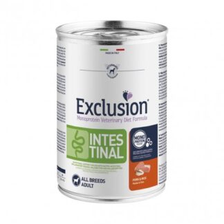 DORADO EXCLUSION CANE DIET ADULT ALL BREEDS INTESTINAL MAIALE E RISO DA 400 GR IN LATTINA