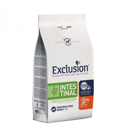 DORADO EXCLUSION CANE DIET ADULT MEDIUM LARGE BREED INTESTINAL MAIALE E RISO DA 2 KG