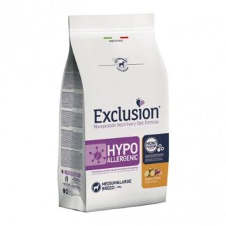 DORADO EXCLUSION CANE DIET ADULT MEDIUM LARGE HYPOALLERGENIC ANATRA E PATATE DA 12 KG