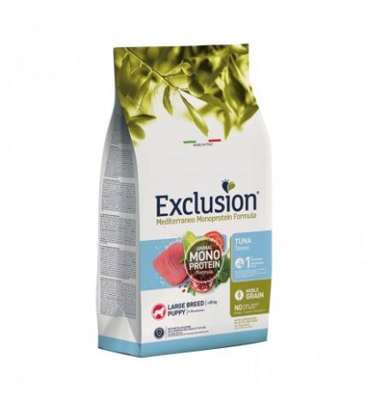 DORADO EXCLUSION CANE PUPPY LARGE BREED NOBLE GRAIN MONOPROTEICO AL TONNO DA 12 KG