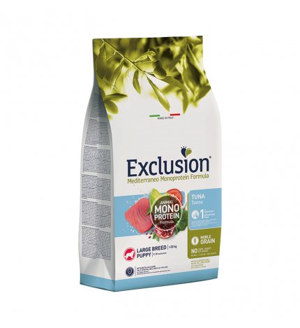 DORADO EXCLUSION CANE PUPPY LARGE BREED NOBLE GRAIN MONOPROTEICO AL TONNO DA 12 KG
