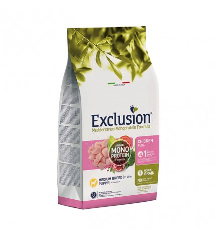 DORADO EXCLUSION CANE PUPPY MEDIUM BREED NOBLE GRAIN MONOPROTEICO AL POLLO DA 3 KG