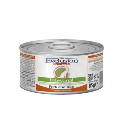 DORADO EXCLUSION GATTO DIET ADULT INTESTINAL MAIALE E RISO DA 85 GR IN LATTINA
