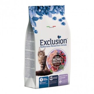DORADO EXCLUSION GATTO STERILIZZATO DI TAGLIA GRANDE NOBLE GRAIN MONOPROTEICO AL POLLO DA 1,5 KG