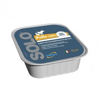 DRN CANE E GATTO SOLO BLU PETTO DI POLLO DIETETICO MONOPROTEICO DA 100 GR IN VASCHETTA