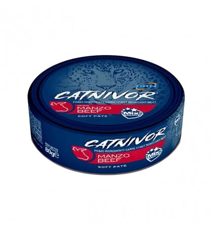 DRN GATTO CATNIVOR MORBIDO PATE' CON MANZO DA 80 GR