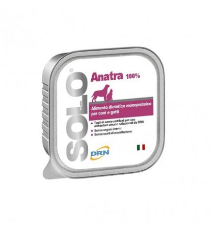 DRN SOLO ANATRA MONOPROTEICO DA 100 GR IN VASCHETTA
