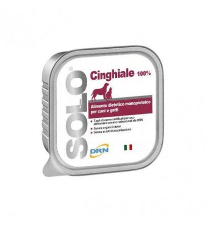 DRN SOLO CINGHIALE MONOPROTEICO DA 300 GR IN VASCHETTA