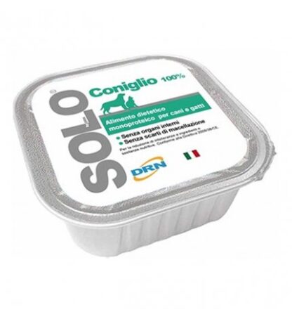 DRN SOLO CONIGLIO MONOPROTEICO DA 100 GR IN VASCHETTA