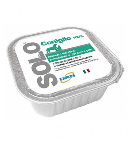 DRN SOLO CONIGLIO MONOPROTEICO DA 300 GR IN VASCHETTA