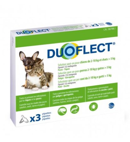 Duoflect gatti spot-on  superiore a 5kg / duoflect cani spot-on 2-10kg 3 pipette