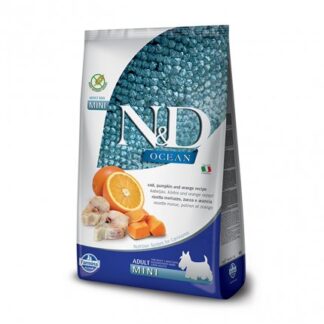 FARMINA N&D DELICIOUS CANE ADULT MINI OCEAN PUMPKIN AL MERLUZZO, ZUCCA E ARANCIA DA 7 KG