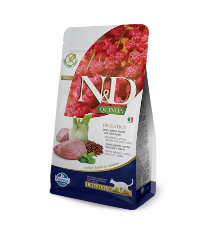 FARMINA N&D DELICIOUS GATTO ADULT QUINOA DIGESTION ALL'AGNELLO DA 5 KG