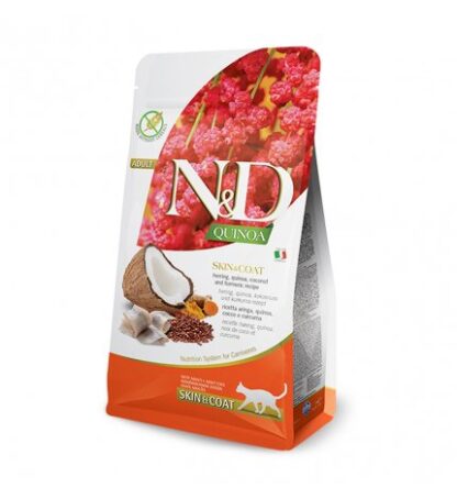 FARMINA N&D DELICIOUS GATTO ADULT QUINOA SKIN & COAT ARINGHE DA 5 KG