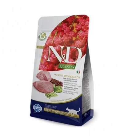 FARMINA N&D DELICIOUS GATTO ADULT QUINOA WEIGHT MANAGEMENT ALL'AGNELLO DA 5 KG