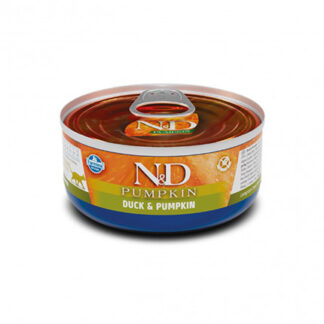 Farmina n&d delicious gatto pumpkin con anatra e zucca da 70 gr in lattina
