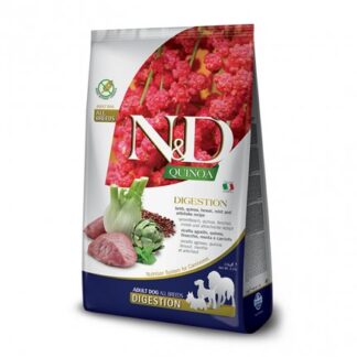 FARMINA N&D DELICIOUS GRAIN FREE CANE ADULT DIGESTION ALLA QUINOA E AGNELLO DA 2,5 KG