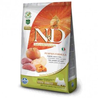 FARMINA N&D DELICIOUS GRAIN FREE CANE ADULT MINI CON CINGHIALE ZUCCA MELA DA 800 GR