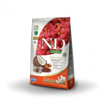 FARMINA N&D DELICIOUS GRAIN FREE CANE ADULT SKIN & COAT ALLA QUINOA E ARINGHE DA 2,5 KG