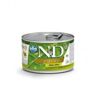 Farmina n&d delicious grain free cane adult prime cinghiale e mela da 140 gr in lattina