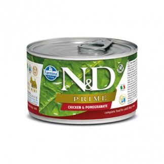 FARMINA N&D DELICIOUS GRAIN FREE CANE PRIME CON POLLO E MELOGRANO DA 140 GR IN LATTINA