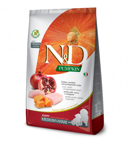 Farmina n&d delicious grain free cane puppy pumpkin mini agnello e zucca da 2,5 kg