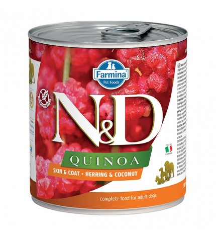 FARMINA N&D DELICIOUS GRAIN FREE CANE QUINOA CON ARINGA DA 285 GR IN LATTINA
