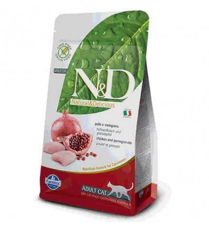FARMINA N&D DELICIOUS GRAIN FREE GATTO ADULT CON POLLO MELOGRANO DA 1,5 KG