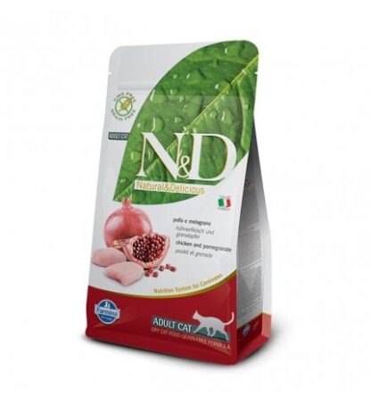 FARMINA N&D DELICIOUS GRAIN FREE GATTO ADULT CON POLLO MELOGRANO DA 5 KG