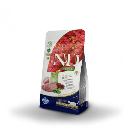 FARMINA N&D DELICIOUS GRAIN FREE GATTO ADULT DIGESTION ALLA QUINOA E AGNELLO DA 300 GR