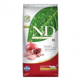 FARMINA N&D DELICIOUS GRAIN FREE GATTO ADULT NEUTERED CON POLLO MELOGRANO DA 5 KG