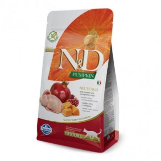 FARMINA N&D DELICIOUS GRAIN FREE GATTO ADULT NEUTERED CON QUAGLIA ZUCCA E MELOGRANO DA 5 KG