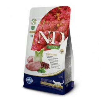FARMINA N&D DELICIOUS GRAIN FREE GATTO ADULT QUINOA DIGESTION CON AGNELLO QUINOA FINOCCHIO E MENTA DA 1,5 KG