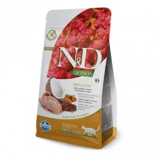 FARMINA N&D DELICIOUS GRAIN FREE GATTO ADULT SKIN E COAT ALLA QUINOA E QUAGLIA DA 300 GR