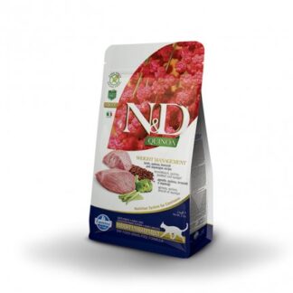 FARMINA N&D DELICIOUS GRAIN FREE GATTO ADULT WEIGHT MANAGEMENT ALLA QUINOA E AGNELLO DA 300 GR