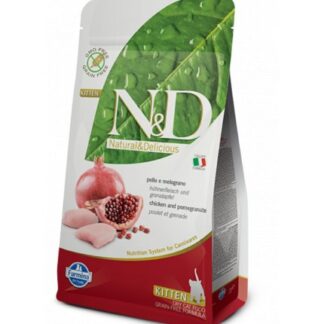 FARMINA N&D DELICIOUS GRAIN FREE GATTO KITTEN CON POLLO MELOGRANO DA 1,5 KG