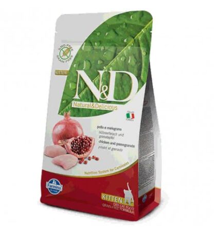 FARMINA N&D DELICIOUS GRAIN FREE GATTO KITTEN CON POLLO MELOGRANO DA 300 GR