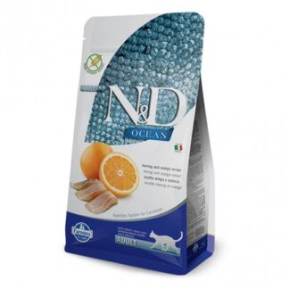 FARMINA N&D DELICIOUS GRAIN FREE GATTO OCEAN CON ARINGA E ARANCIA DA 5 KG